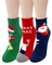Wrapables Novelty Winter Warm Christmas Fuzzy Slipper Socks for Women (Set of 3), Merry Xmas
